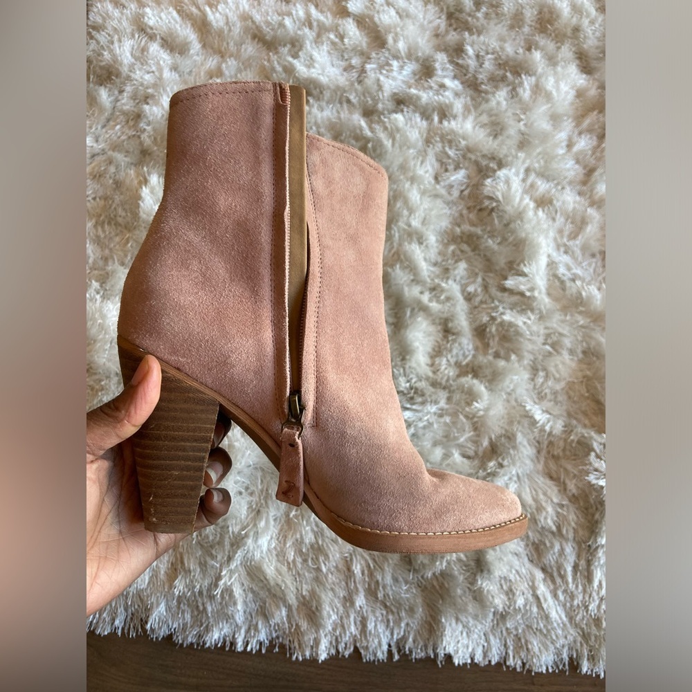 Nougat Pink Suede Women's Boots - Picture 8 of 8